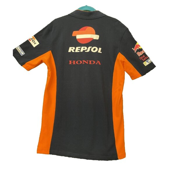 Official 93 Repsol Honda Team Blue Orange Polo Shirt 22 18502 Size XL youth - Picture 12 of 12